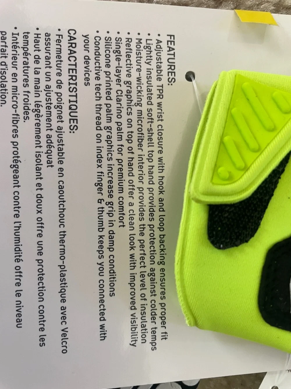 Youth Brisker Mittens - High-Visibility Yellow